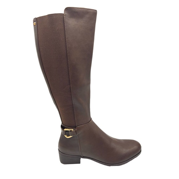 Karen Scott Shoes - Karen Scott Trudii Womens Size 8.5 Dark Brown Knee High Riding Boots New